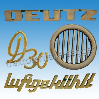 Emblem-Satz Deutz D 30 Rosette Luftgekühlt 4-teilig