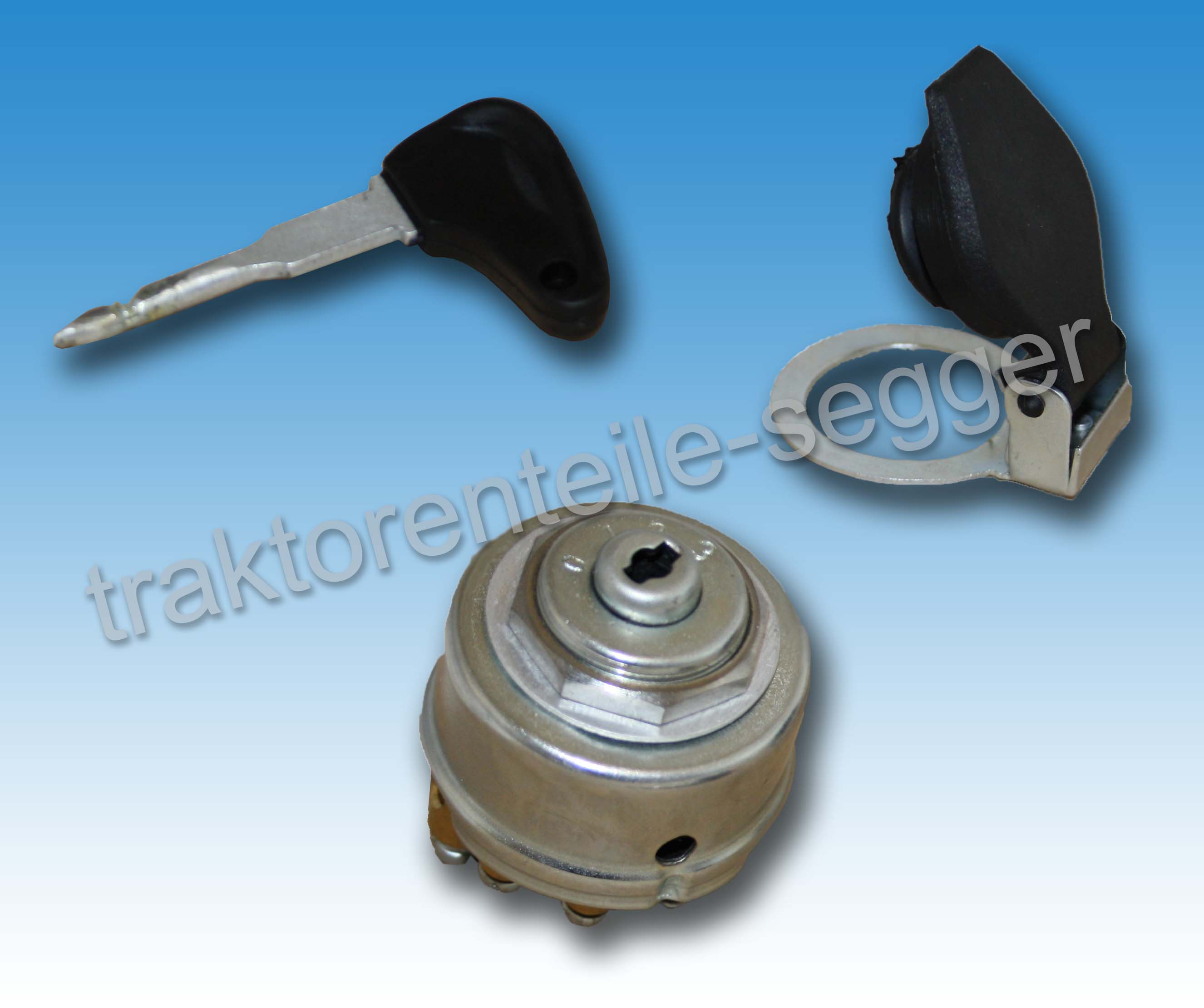 Traktorenteile Segger - Zündschloss 0123 kpl. mit Zündschlüssel und  Schutzdeckel